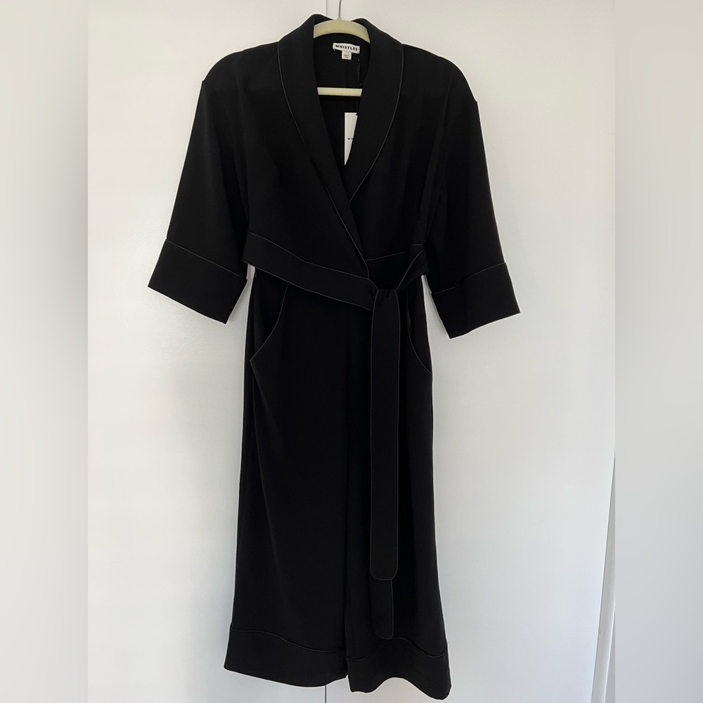 Whistles Ruby Wrap Tie Jumpsuit Size 4